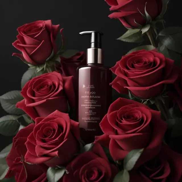 Cleanser surrounded by roses